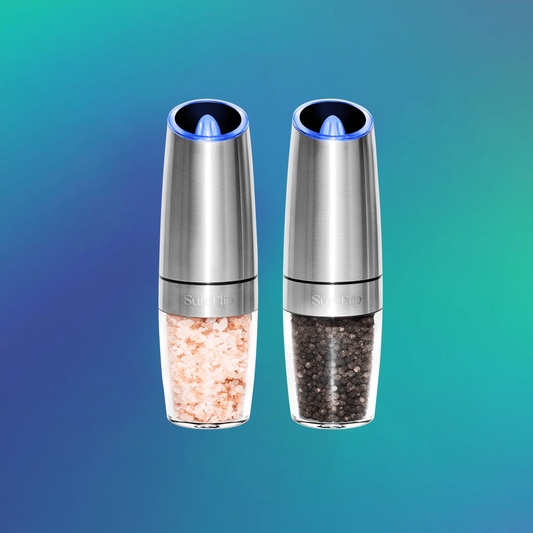 Electric Automatic Salt Pepper Grinder Gravity Spice Mill Battery-Operated Adjustable Coarseness One Hand Operated Kitchen Tool