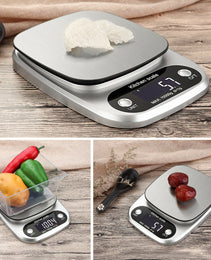 Digital Kitchen Food Diet Scale, Multifunction Weight Balance 22lbs 1g Kitchen Scale Stainless Steel Weighing Scale For Food Diet Postal Balance Measuring