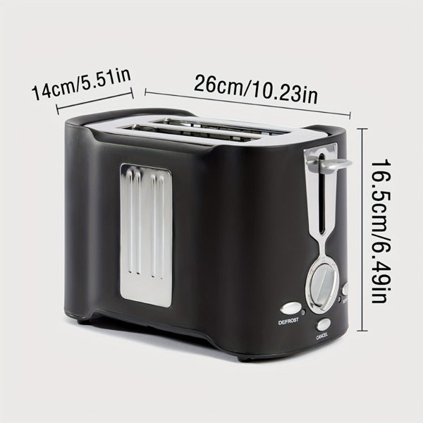2-slice Toaster, Fast And Even Results Every Time, Wide Slots Fit Any Size Bread, Drop-down Crumb Tray, Easy To Clean