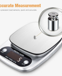 Digital Kitchen Food Diet Scale, Multifunction Weight Balance 22lbs 1g Kitchen Scale Stainless Steel Weighing Scale For Food Diet Postal Balance Measuring