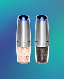 Electric Automatic Salt Pepper Grinder Gravity Spice Mill Battery-Operated Adjustable Coarseness One Hand Operated Kitchen Tool