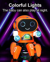 Dance Music 6 Claws Robot Octopus Spider Robots Vehicle Birthday Gift Toys for Children Kids Early Education Baby Toy Boys Girls