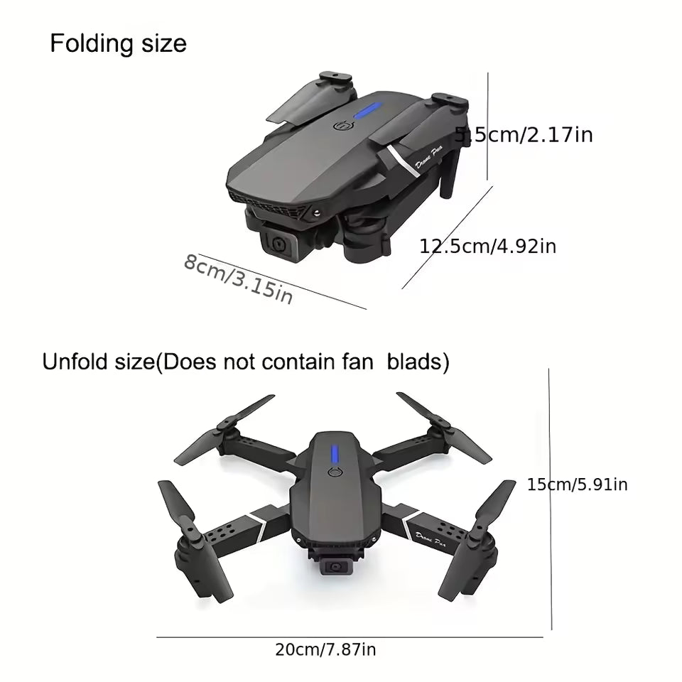 Hot E88 PRO professional drone HD camera WiFi FPV height maintain foldable remote control aerial quadcopter toy gift