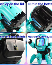 Dance Music 6 Claws Robot Octopus Spider Robots Vehicle Birthday Gift Toys for Children Kids Early Education Baby Toy Boys Girls
