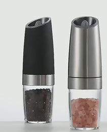 Electric Automatic Salt Pepper Grinder Gravity Spice Mill Battery-Operated Adjustable Coarseness One Hand Operated Kitchen Tool