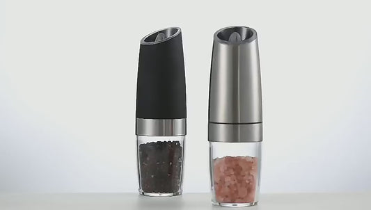 Electric Automatic Salt Pepper Grinder Gravity Spice Mill Battery-Operated Adjustable Coarseness One Hand Operated Kitchen Tool